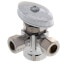 1/2" FIP Inlet x 3/8" O.D. Compr. x 3/8" O.D. Compr. Dual Angle Supply Stop Valve, Lead Free (Chrome Plated)