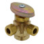 1/2" FIP Inlet x 3/8" O.D. Compr. x 3/8" O.D. Compr. Dual Angle Supply Stop Valve, Lead Free (Rough Brass)