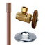1/2" Sweat x 3/8" OD Comp Faucet Supply Kit - Angle Stop w/ Sweat Riser, 12" Length (Rough Brass)