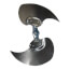 24" Galvanized Steel 2 Blade Fixed Hub Fan Blade, CW (27° Pitch)