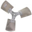 18" Aluminum 3 Blade Fixed Hub Fan Blade, CCW (32° Pitch)