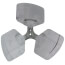 20" Galvanized Steel 3 Blade Fixed Hub Fan Blade, CW (26° Pitch)