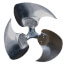 20" Aluminum 3 Blade Fixed Hub Fan Blade, CW (34° Pitch)