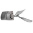 22" Aluminum 3 Blade Fixed Hub Fan Blade, CCW (19° Pitch)