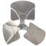 22" Aluminum 3 Blade Fixed Hub Fan Blade (28° Pitch)