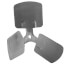 24" Aluminum 3 Blade Hubless Fan Blade, CW, (26° Pitch)