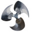 26" Aluminum 3 Blade Fixed Hub Fan Blade, CW (24° Pitch)