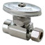 1/2" Nominal Sweat x 1/2" OD Compression Multi-Turn Straight Stop Valve (Chrome Plated)