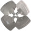18" Aluminum 4 Blade Hubless Fan Blade (19° Pitch)