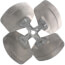 18" Aluminum 4 Blade Hubless Fan Blade (19° Pitch)
