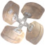 18" Aluminum 4 Blade Hubless Fan Blade (33° Pitch)