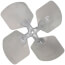 20" Aluminum 4 Blade Fixed Hub Fan Blade, CW (36° Pitch)