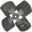 22" Aluminum 4 Blade Hubless Fan Blade, CW (27° Pitch)