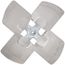 24" Aluminum 4 Blade Fixed Hub Fan Blade, CCW (27° Pitch)