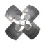26" Aluminum 4 Blade Fixed Hub Fan Blade, CW (30° Pitch)