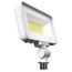35 Watt Field Adjustable LED Floodlight, 3000/4000/5000K CCT Selectable, White Finish, X34S-W