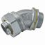 1-1/4" Iron 45° Non-Insulated Liquid-Tight Connector, 3445