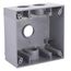 2-Gang 3/4" Weatherproof Box (Gray), 5343-0