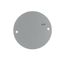 4" Metallic Round Blank Cover, Box Mount, 5374-0