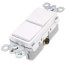 Radiant Single-Pole Duplex Rocker Switch, 15A - White (120V)
