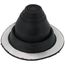 Closed to 1-7/8" Round Universal Master Flash for Metal Roofs, Model #1 (Black EPDM)