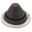 Closed to 5" Round Universal Master Flash for Metal Roofs, Model #3 (Brown EPDM)