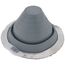 Closed to 5" Round Universal Master Flash for Metal Roofs, Model #3 (Dark Gray EPDM)
