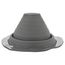 Closed to 5" Round Universal Master Flash for Metal Roofs, Model #3 (Gray High Temperature Silicone)