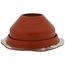 3-1/2" to 7-3/4" Round Universal Master Flash for Metal Roofs, Model #5 (Red High Temperature Silicone)