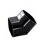 3.75" 45-Degree Slimduct Vertical Elbow (Black)