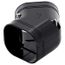 3.75" 45-Degree Slimduct Flat Elbow (Black)