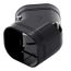 2.75" 45-Degree to 90-Degree Slimduct Adjustable Flat Elbow (Black)