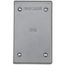1 Gang Device Box Cover, Die Cast Aluminum, Blank, Box Mount, CFSB