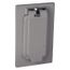 1 Gang Weatherproof Receptacle Cover, Zinc Alloy, 1 GFI Receptacle, Device Mount (Silver), DCCGV
