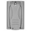 Single Gang Universal Flip-Lid Weatherproof Receptacle Cover, Silver, Zinc Alloy, DCCU