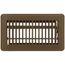 4" x 8" (Wall Opening Size) Floor Diffuser (Brown)