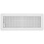 4" x 12" (Wall Opening Size) Floor Diffuser (White)