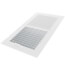 12" x 6" (Wall Opening Size) 2-Way Steel Sidewall/Ceiling Register, 1/2" Series 1 (White)