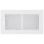 8" x 4" (Wall Opening Size) Sidewall/Ceiling Register w/ 1/3" Fin Spacing (White)