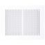 8" x 6" (Wall Opening Size) Sidewall/Ceiling Register w/ 1/3" Fin Spacing (White)