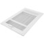 10" x 6" (Wall Opening Size) 3-Way Sidewall/Ceiling Register 1/3" (White)