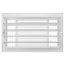10" x 6" (Wall Opening Size) 3-Way Sidewall/Ceiling Register 1/3" (White)