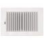 10" x 6" (Wall Opening Size) 2-Way Plastic Sidewall Register, 1/2" (White)