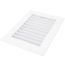 8" x 6" (Wall Opening Size) Aluminum Sidewall/Ceiling Register (White)