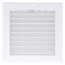 8" x 8" (Wall Opening Size) Sidewall/Ceiling Register, Adjustable (White)