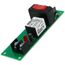 Pilot Panel Relay, 15A SPST + Override w/ 24 Vac/DC Coil, 4" Track Mount
