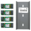 2.75" x 6.00" Track Mount Pilot Relays, 15 Amp SPDT, with 24 VAC/DC Coil (Four Relays)