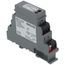 DIN Rail Mount Relay, 10A DPDT + Override, 24 Vac/dc Coil