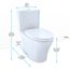 MS446124CEMGN#03 Aquia IV Washlet+ 2-Piece Elongated Dual Flush 1.28 & 0.9 GPF Toilet w/ CEFIONTECT (Bone)