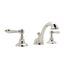 Viaggio C-Spout Widespread Bathroom Faucet w/ Low Spout, Metal Lever Handles (Polished Nickel), A1408LMPN-2